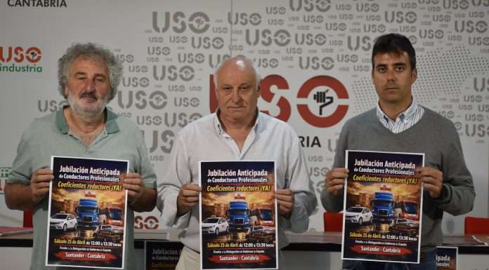 USO, SCAT, CNT y CGT en Cantabria llaman a la movilización del sector del transporte ante el bloqueo de la jubilación anticipada