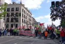 El sector del transporte se manifiesta en Santander exigiendo coeficientes reductores para una jubilación digna