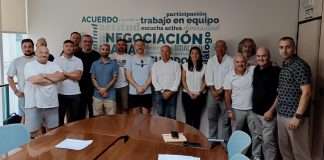 USO firma el nuevo convenio de almacenistas de Cantabria mesa negociadora convenio almacenistas